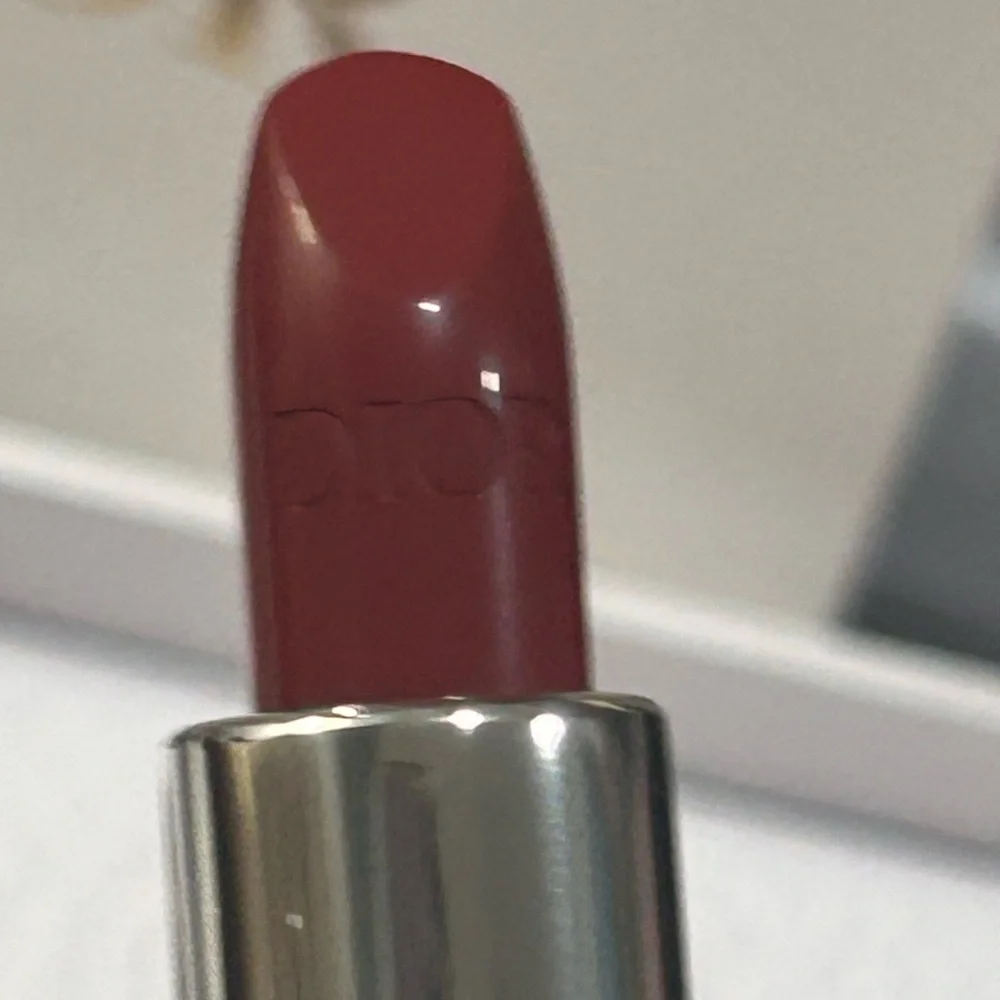 DIOR Set Silver Cannage Double Sided Mirror and Lipstick #720 New In Box
